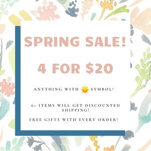 ☀️☀️ SPRING SALE 4 FOR $20!! ☀️☀️